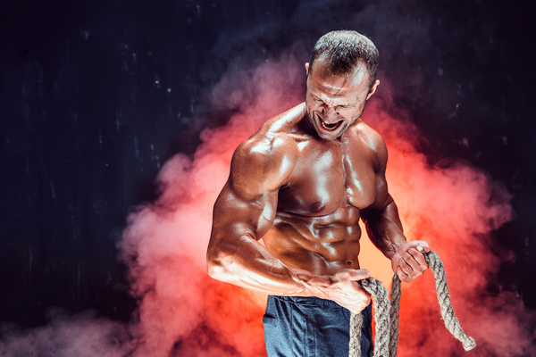 The man who exercises muscles Stock Photo 08
