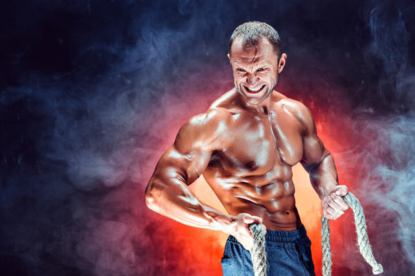 The man who exercises muscles Stock Photo 09