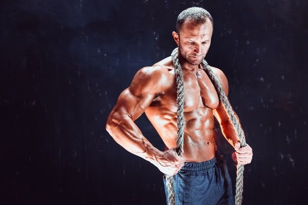 The man who exercises muscles Stock Photo 10