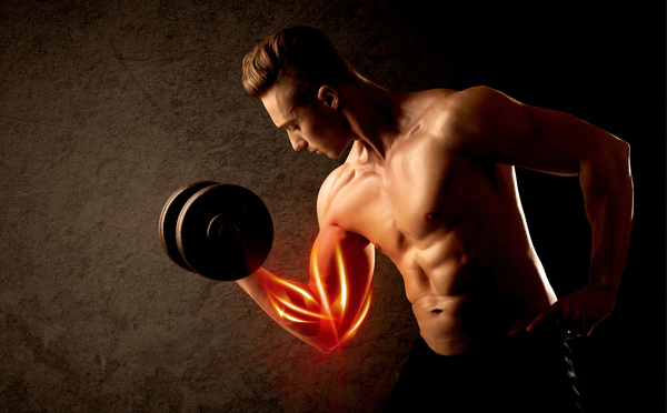 The man who exercises muscles Stock Photo 11