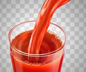 Tomato juice illustration vector