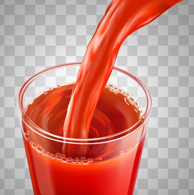 Tomato juice illustration vector