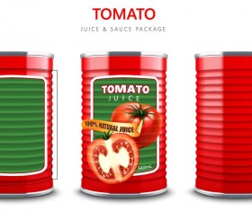Tomato juice with sauce package vector material 01
