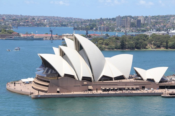 Unique Sydney Opera House building Stock Photo