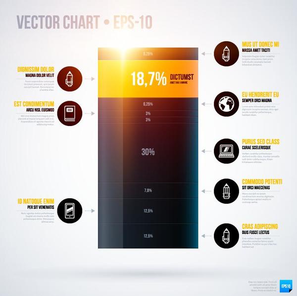 Vector chart infographic template 02