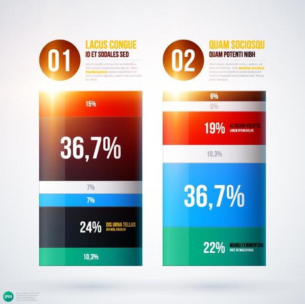 Vector chart infographic template 03