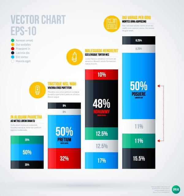 Vector chart infographic template 07