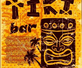 Vintage tiki poster design vector 02