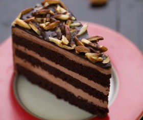 Walnut sandwich cake Stock Photo 03