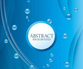 Water drop with blue abstract background vector