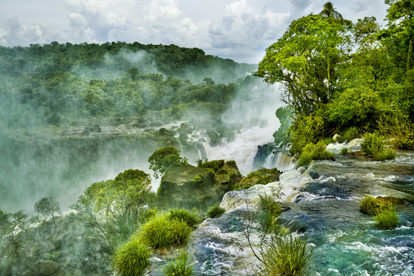 Waterfalls in tropical rain forests Stock Photo 03