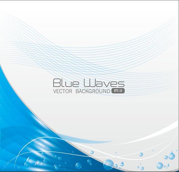 Wavy lines with abstract water drop background vector