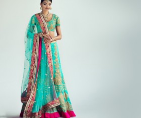 Wearing traditional dress beautiful Indian woman Stock Photo 26