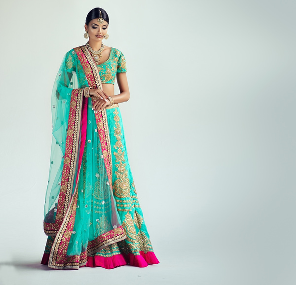 مجلة أحدث عروض الازياء الهندية ومجموعة صور اكثر من رائعة - صفحة 6 Wearing-traditional-dress-beautiful-Indian-woman-Stock-Photo-26