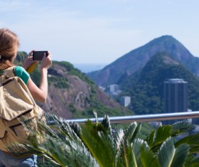 Woman taking photo with smartphone Stock Photo 01