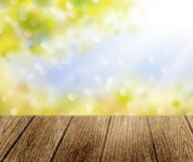 Wooden braod with sunlight background vector