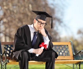Worry about the graduates Stock Photo