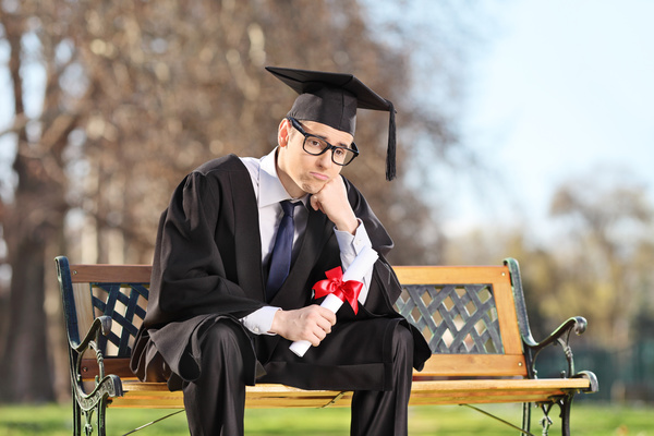 Worry about the graduates Stock Photo