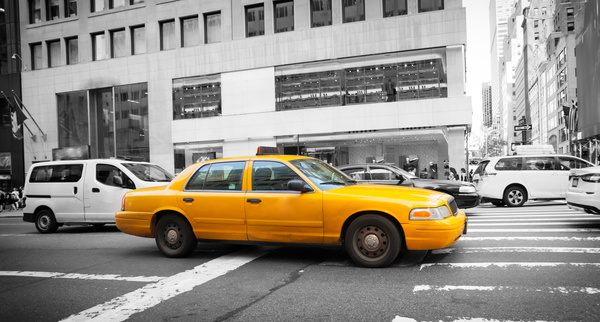 Yellow Taxi Stock Photo 08