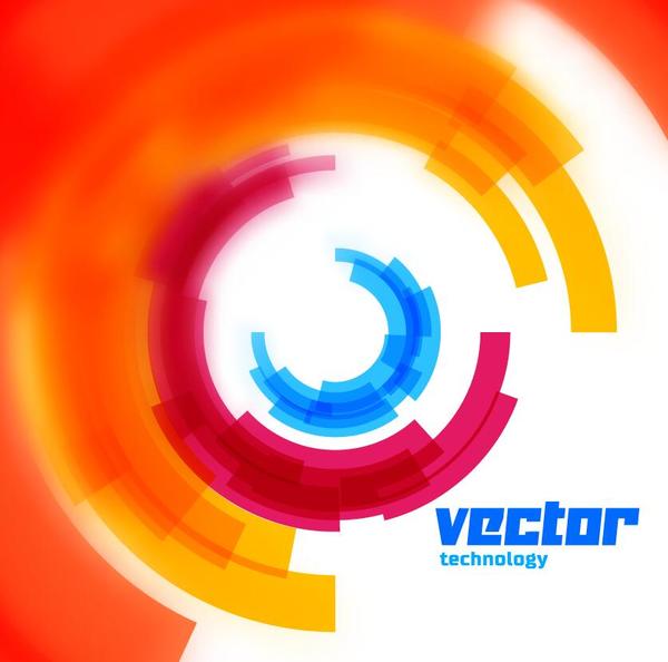 abstract blur technology background vector 01