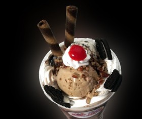 delicious sundae Stock Photo