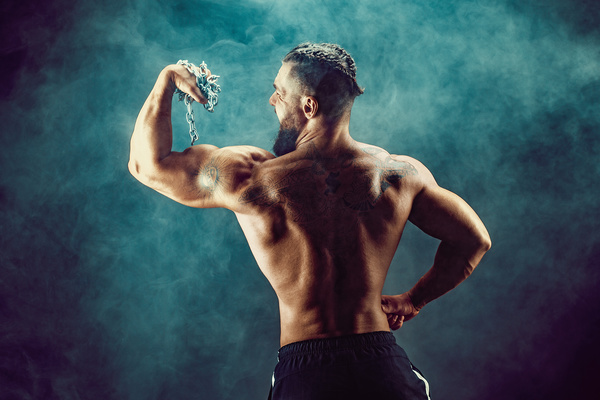 fitness muscled man Stock Photo 03