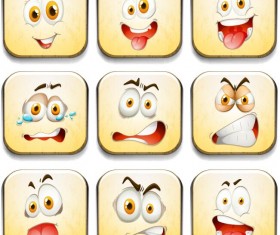 funny square expression icons