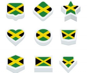 jamaica styles button vector