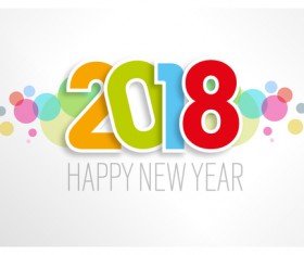 light color 2018 new year background vector