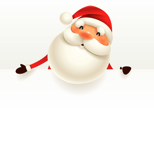 santa sign with christmas background vector 03