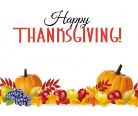 thanksgiving white background design vector 03