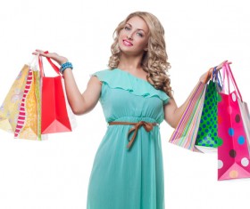 woman holding shopping bag Stock Photo 03