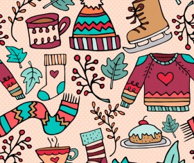 xmas cute pattern seamless vector