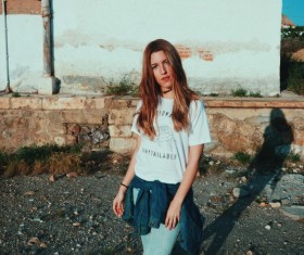 young girl posing with casual style Stock Photo