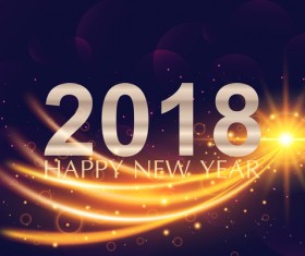 2018 new year abstract light background vector 01
