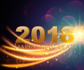 2018 new year abstract light background vector 02