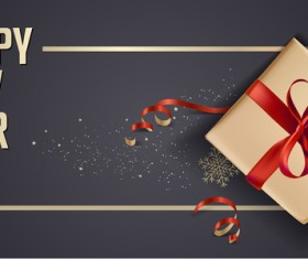 2018 new year black background with gift boxs vector 06