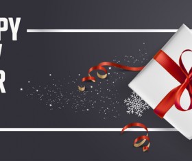 2018 new year black background with gift boxs vector 08