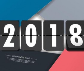 2018 new year business styles background vector