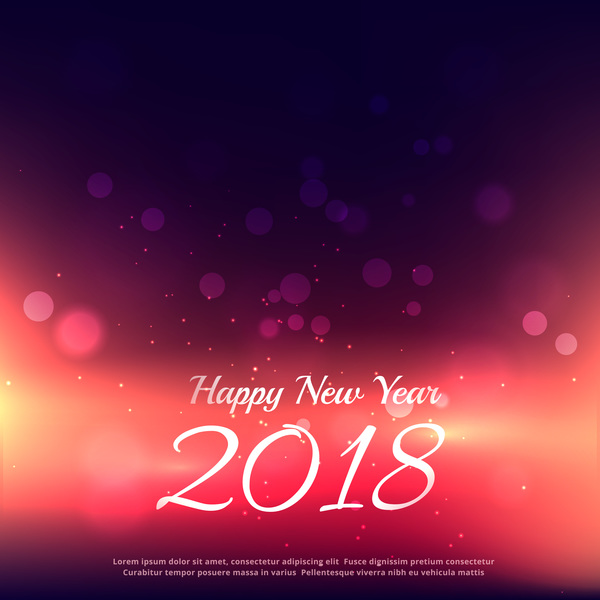 2018 new year halation background vector material