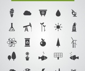 25 Kind ecological icons