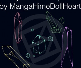 5 Kind Crystals Photoshop Brushes