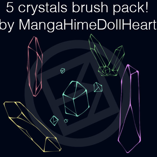5 Kind Crystals Photoshop Brushes