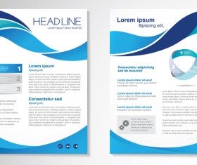 Abstract business flyer with brochure cover template vector 02