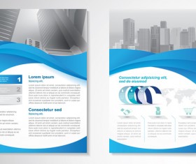 Abstract business flyer with brochure cover template vector 10