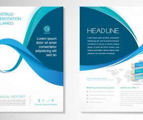 Abstract business flyer with brochure cover template vector 11