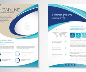 Abstract business flyer with brochure cover template vector 12
