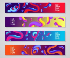 Abstract dynamic banners vector