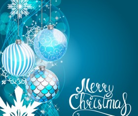 Abstract wavy lines with christmas background vector