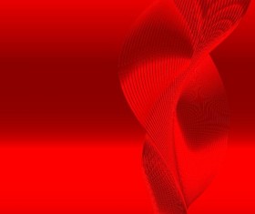 Abstract wavy lines with red background vector